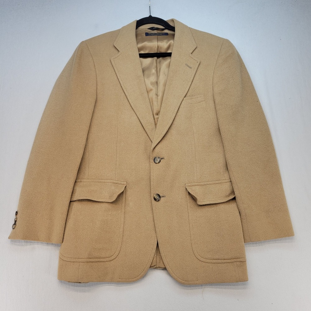 Brooks Brothers Blazer Mens 38R Tan Classic 100% Camel Hair Sport Coat 2 Button